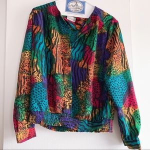 VINTAGE multi color & pattern silky button up!